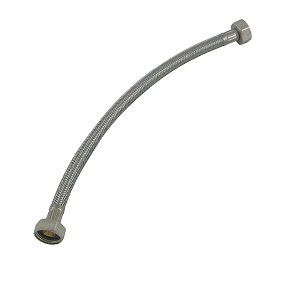 Flexibler Anschlussschlauch aus Edelstahl mit zwei Schraubanschlüssen, geeignet für Wasserinstallationen. Produkt von Kludi.